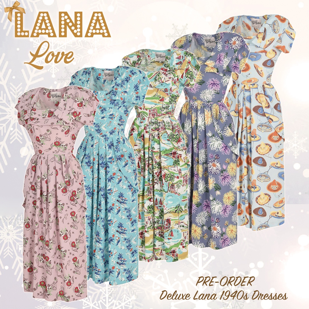 VivOfHolloway's tweet image. Lana love ...💕⁠
⁠
⁠From floral to tropical prints, our new Deluxe Lana Dresses are very hard to resist 🌸  These sweet dresses will turn you into 1940's vintage goddesses. 🤩 Don't miss out and pre-order now 😉
⁠
#vivienofholloway #printdress #vintagespring #40sdress⁠
⁠