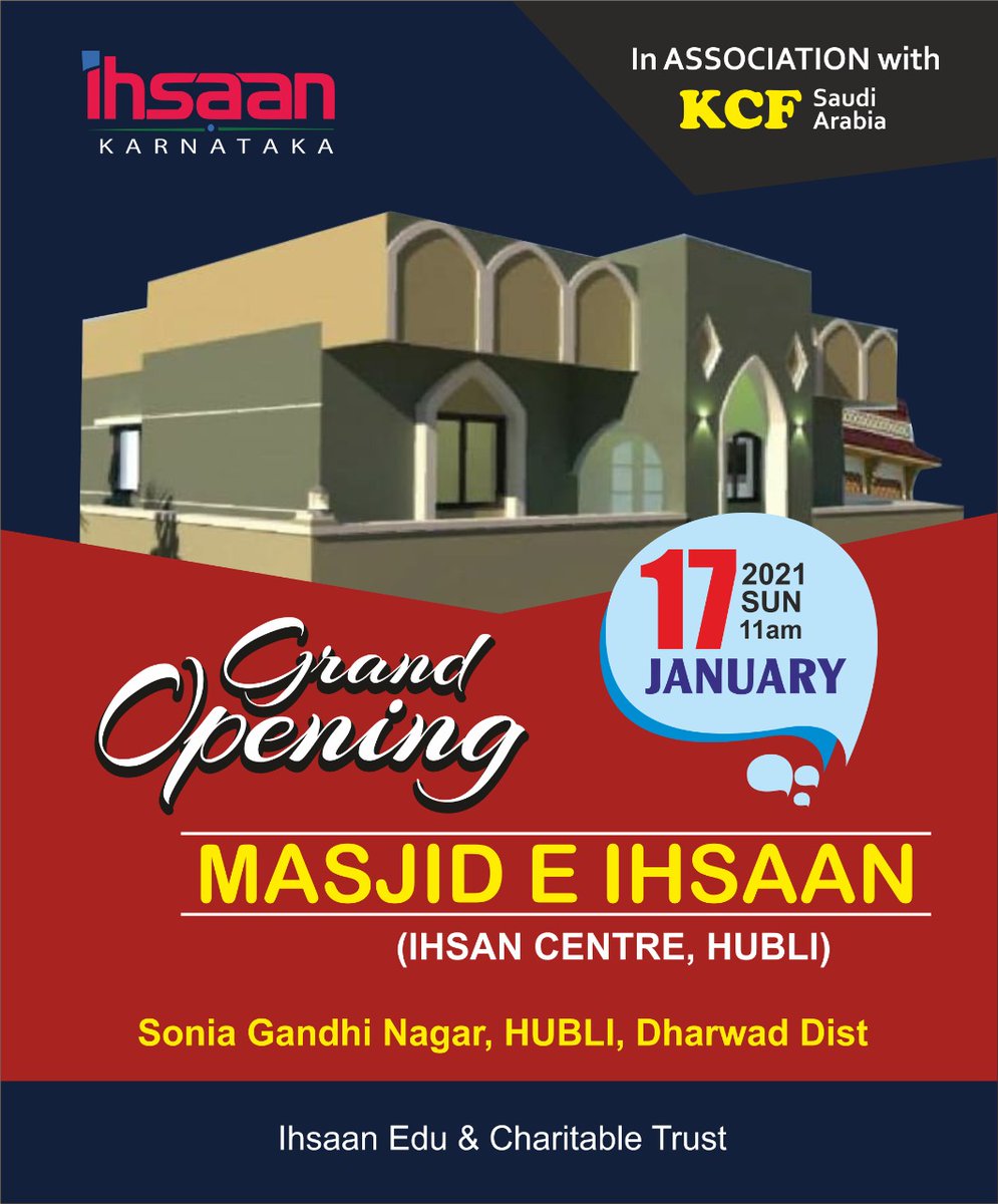 ihsankarnataka's tweet photo. Grand opening of Masjid E Ihsaan,Hubli https://t.co/QZR1NmXJf5