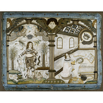 BunyanSociety's tweet photo. Whatever your feelings on Charles I, he inspired a vast variety of artistic representations from #portrait miniatures in lockets & rings, to #vanitas still-life paintings, #mementomori medals, embroideries & tapestries, engraved books and broadsides. #StuartArt #KeepingitStuart https://t.co/tgXYwi3M3y