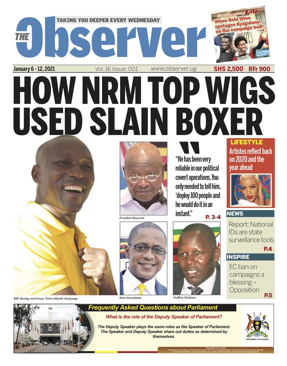 observerug's tweet photo. The plot script for Zebra Mando was simple: confront Bobi Wine and his NUP. Deliberately start a fight in the streets which would give chance to the army to 'intervene'. When he developed cold feet &amp; with fears of leaking the details, the end result was 9 bullets into his body https://t.co/6pRrJmrt2K