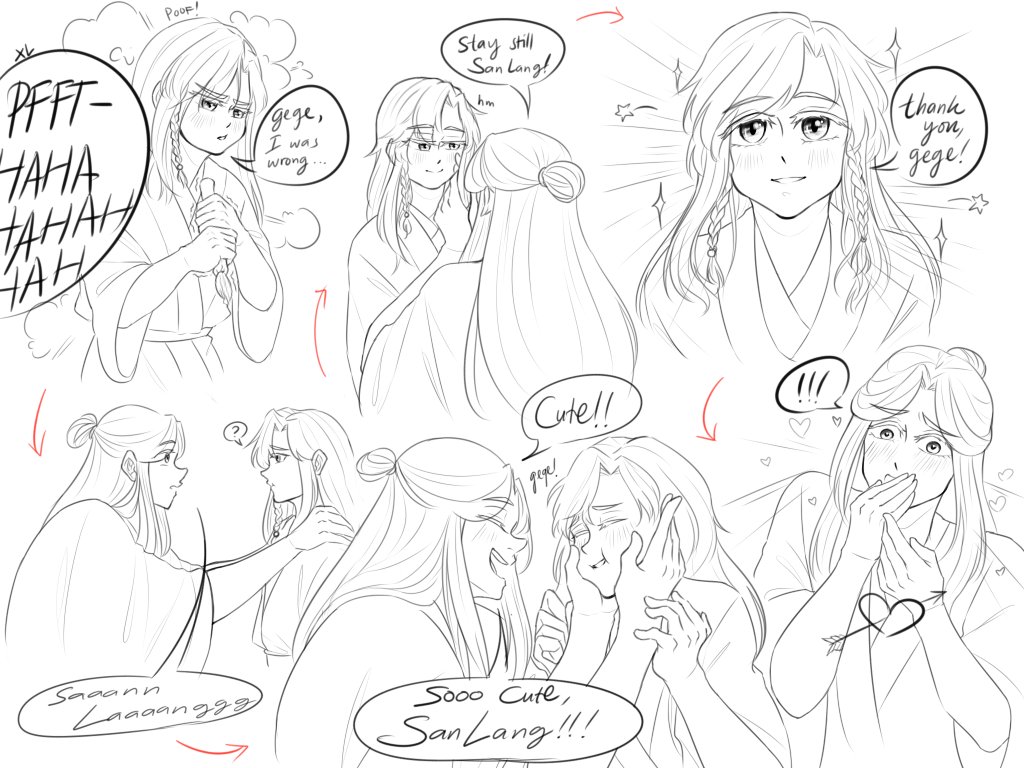 wanted to draw baby hc but forgot how the scene really went so this is all i can offer
#TGCF  #TianGuanCiFu #天官赐福 #hualian #huacheng #xielian 