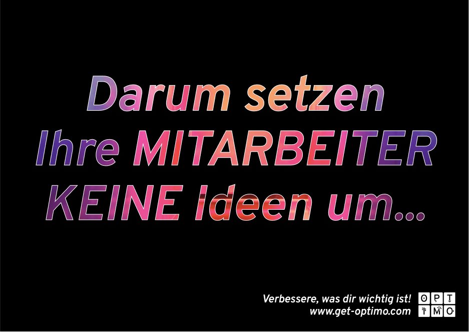 get_optimo's tweet image. Machen Sie Ihre Mitarbeiter zu Mitmachern.
Bringen Sie KOSTENLOS die ersten Ideen in die Umsetzung!💪

 get-optimo.com/kvp40 

💡Jetzt Ideen umsetzen

#get_optimo #digitalisierung