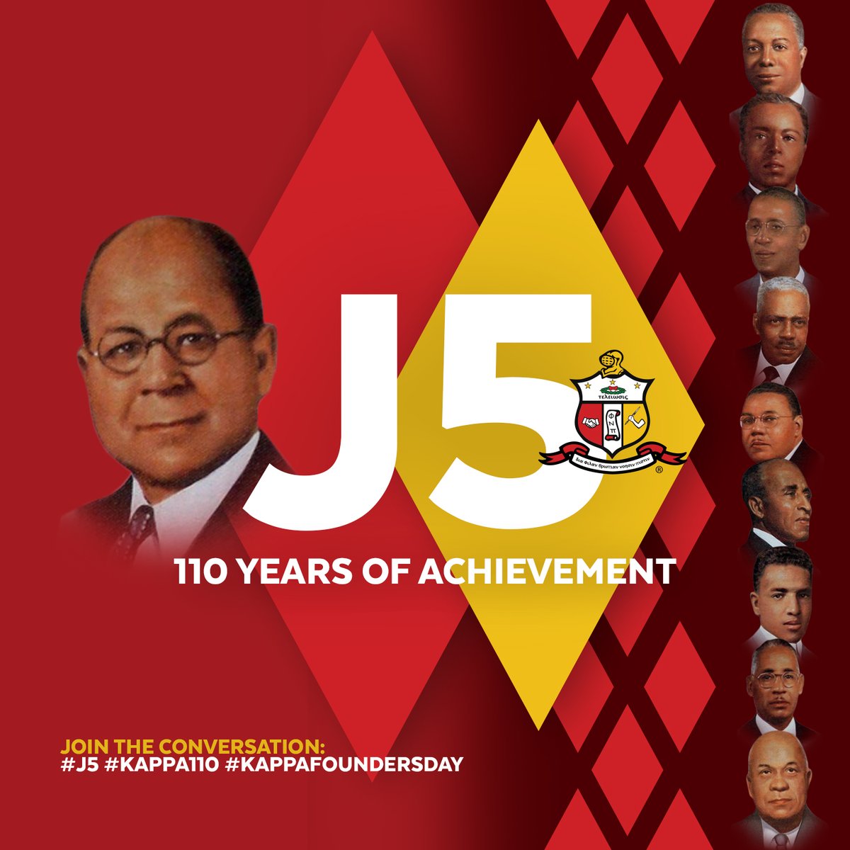 The day is upon us. Throw a 👌🏾 for another year of achievement. #j5 #kappafoundersday #kappa110