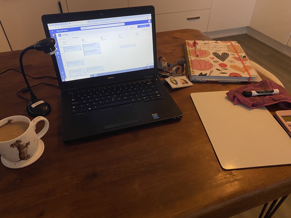 MccaigMiss's tweet photo. Home office (ft kitchen) set up for the next few weeks 👩🏼‍🏫 🫖 #remoteteaching #teamslessons #hotteaatwork #StayHome https://t.co/0IyCiYlHap