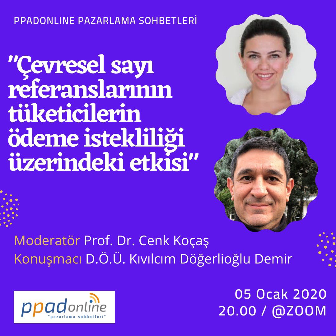 ✅ #ppadonline için bu akşam Zoom’da buluşuyoruz. Saat 20.00’da... Zoom için Meeting ID: 879 6451 2752 &amp; Passcode: PPADONLINE
