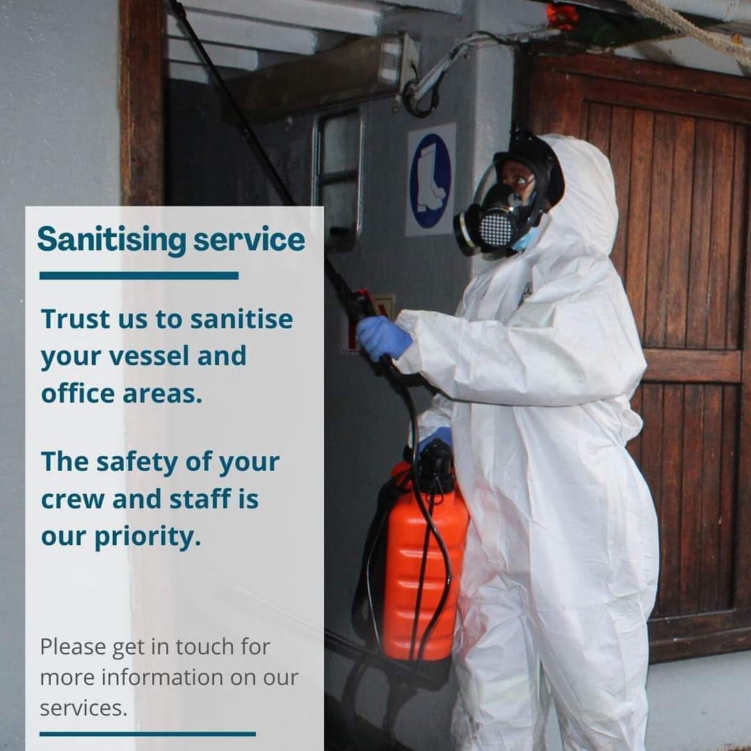 Novamarine1965's tweet photo. With COVID-19 numbers on the rise and staff &amp; crew returning to work for the new year, are your vessels clean, sanitised and safe. We can assist you as we offer an efficient and affordable vessel sanitising service while you are in Port.
Contact us today on (021) 5064300 https://t.co/EyZ7fikJSM