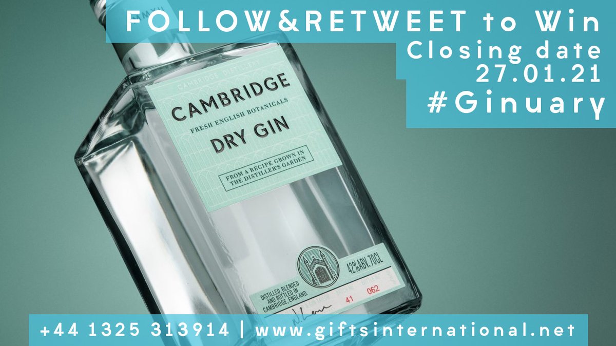 Here we go with our January #Giveaway FOLLOW and RETWEET to be in with a chance to #win! Ends midnight 27th Jan 2021 Over 18's and UK only, T&amp;C's apply giftsinternational.net/products/cambr… #Gin #MakingMemories  #Ginuary