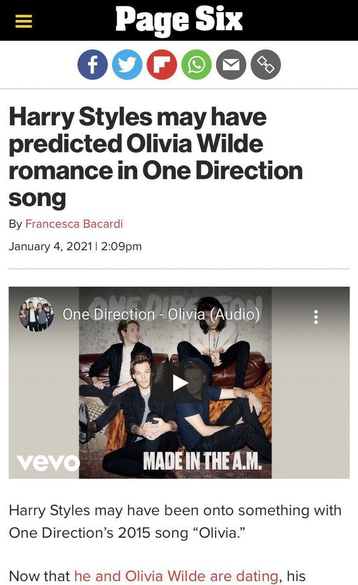 3. Ovviamente sono arrivati a dire che la canzone degli One Direction del 2015 sia stata dedicata a lei.Quindi abbiamo un nuovo veggente, oltre che cantante, cantautore, ballerino e attore.