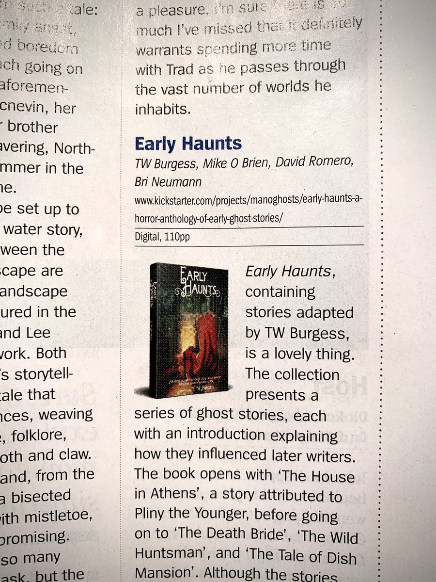 Again, a very big thank you to @stevetoase for the lovely Early Haunts review in this months’ @forteantimes - an unexpected treat amidst reading about the terrifying Ruskington Horror and the even more terrifying @richardm56