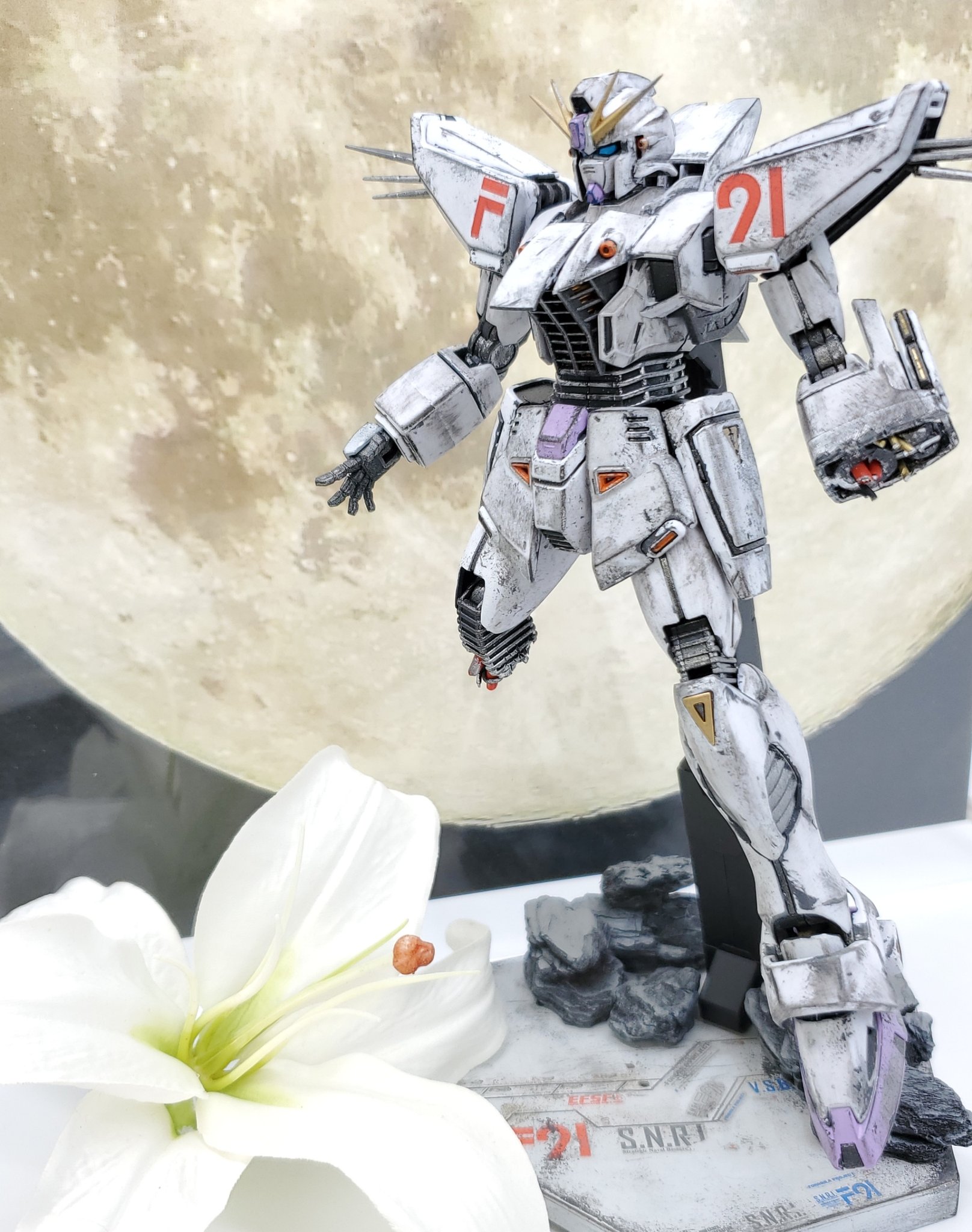 تويتر Mj ただいまー على تويتر Mg ガンダムf91 富野展ver 完成しました 今回は作品の印象的なシーンを再現してみたいなと思い ダメージ加工 ウェザリングをメインに行っております 良ければ最後までご覧くださいませ ガンプラはどんな自由な発想で作っても