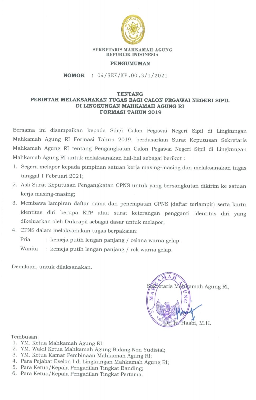 Rekrutmen Cpns Mahkamah Agung Ri On Twitter Selamat Bertugas Sobatma Cpns Formasi 2019 Pegang Amanat Ini Dengan Cinta Dan Keikhlasan Sebagai Partisipasi Dalam Terwujudnya Badan Peradilan Indonesia Yang Agung Https T Co Vuuhzqjizy Twitter