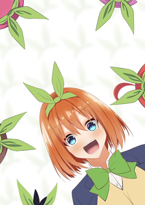 ほめてれさんがTwitterに投稿した中野四葉(五等分の花嫁)のイラスト。