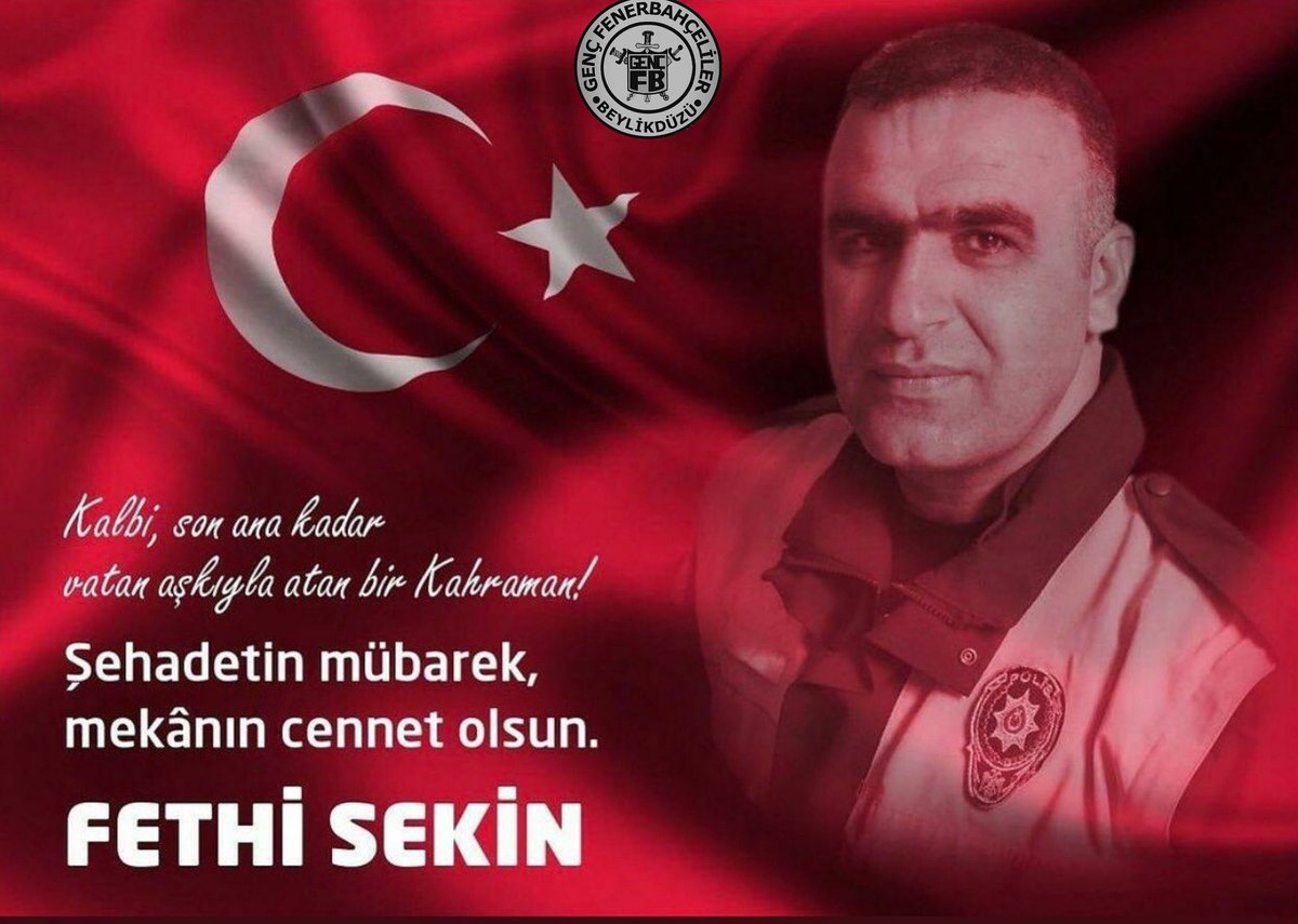 Kahramanlar can verir, 
Yurdu yaşatmak için... 

Şehadetinin 4. Yılında Kahraman Şehidimiz #FethiSekin'i rahmet ve minnetle anıyoruz.

Ruhu şad, mekanı cennet olsun. 🇹🇷