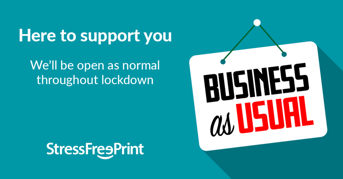 As we once again head into #lockdown, we're here to support you every step of the way. From social distancing solutions to takeaway menus, we'll be printing and delivering as normal.