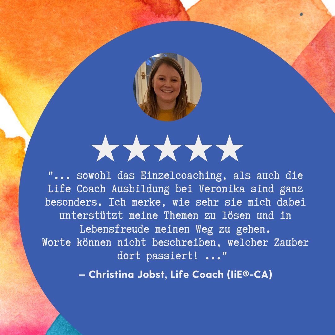 “Lieben Dank für euer Sein und alles was ihr tut, liebes a bit of color &amp; FRIENDS Team!”

Christina Jobst, Life- und Impuls Coach "Alles wirkt." (IiE®-CA)

Danke liebe Christina, du bist ein Geschenk für diese Welt! 

#testimonials #lifecoachausbildung #goforit #lebensfreude