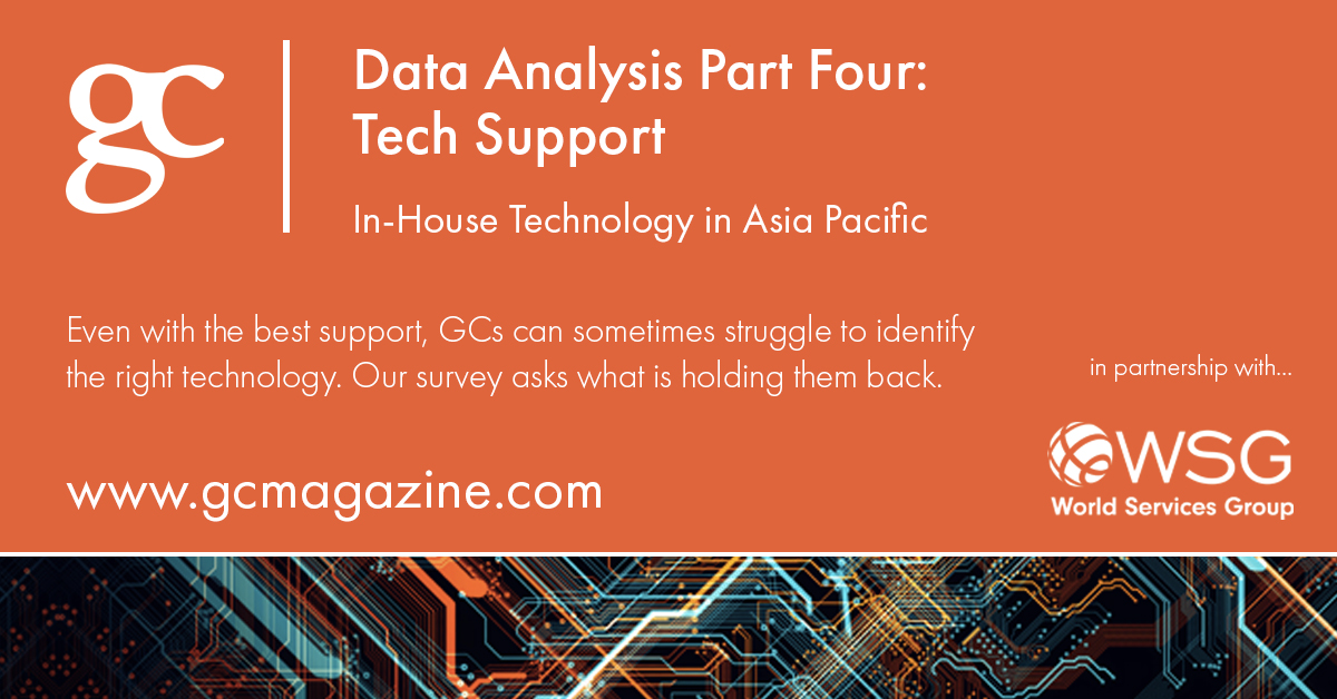 What is the biggest barrier preventing general counsel from increasing the use of technology within their legal teams? Find out in our ‘In-house Technology in Asia Pacific’, written in partnership with <a href="/WorldServsGroup/">World Services Group</a>: gcm.ag/m1v 
#GClegaltechAsia #WSGInteractive