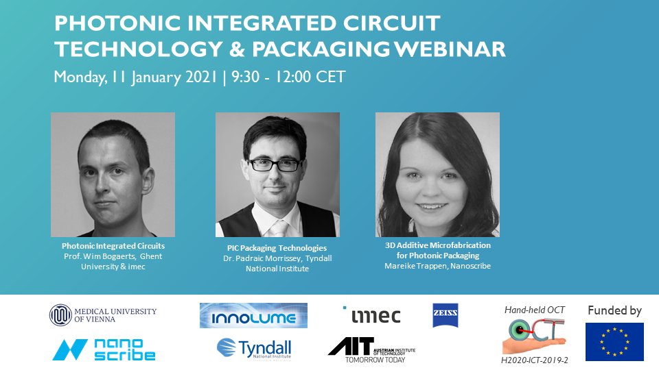 Looking forward to speaking about PIC Packaging Technologies at the imec Academy next Monday 11th January. @imec_int @eu_PIXAPP @TyndallInstitut #photonicsEU #Photonics21