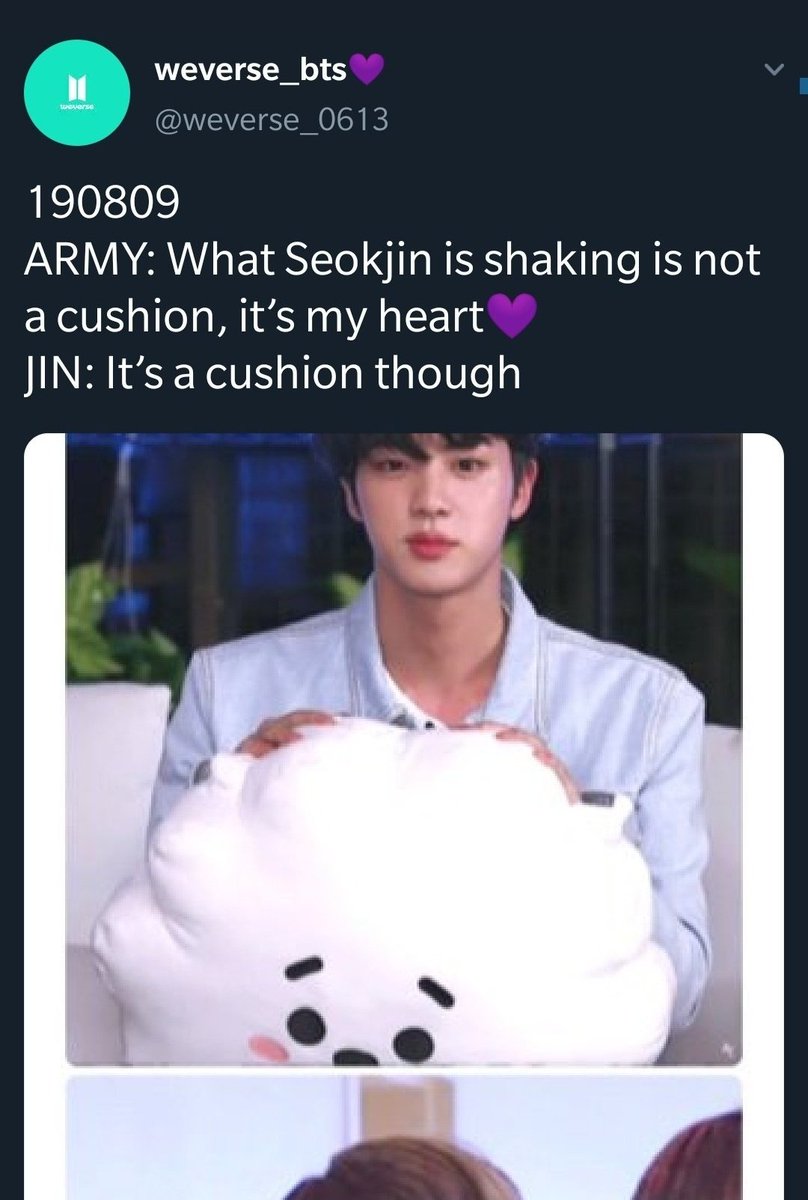 • Jin's witty responses on weverse I don't have to tell much, pictures speak for themselves (There's a lot more, I only linked 4)