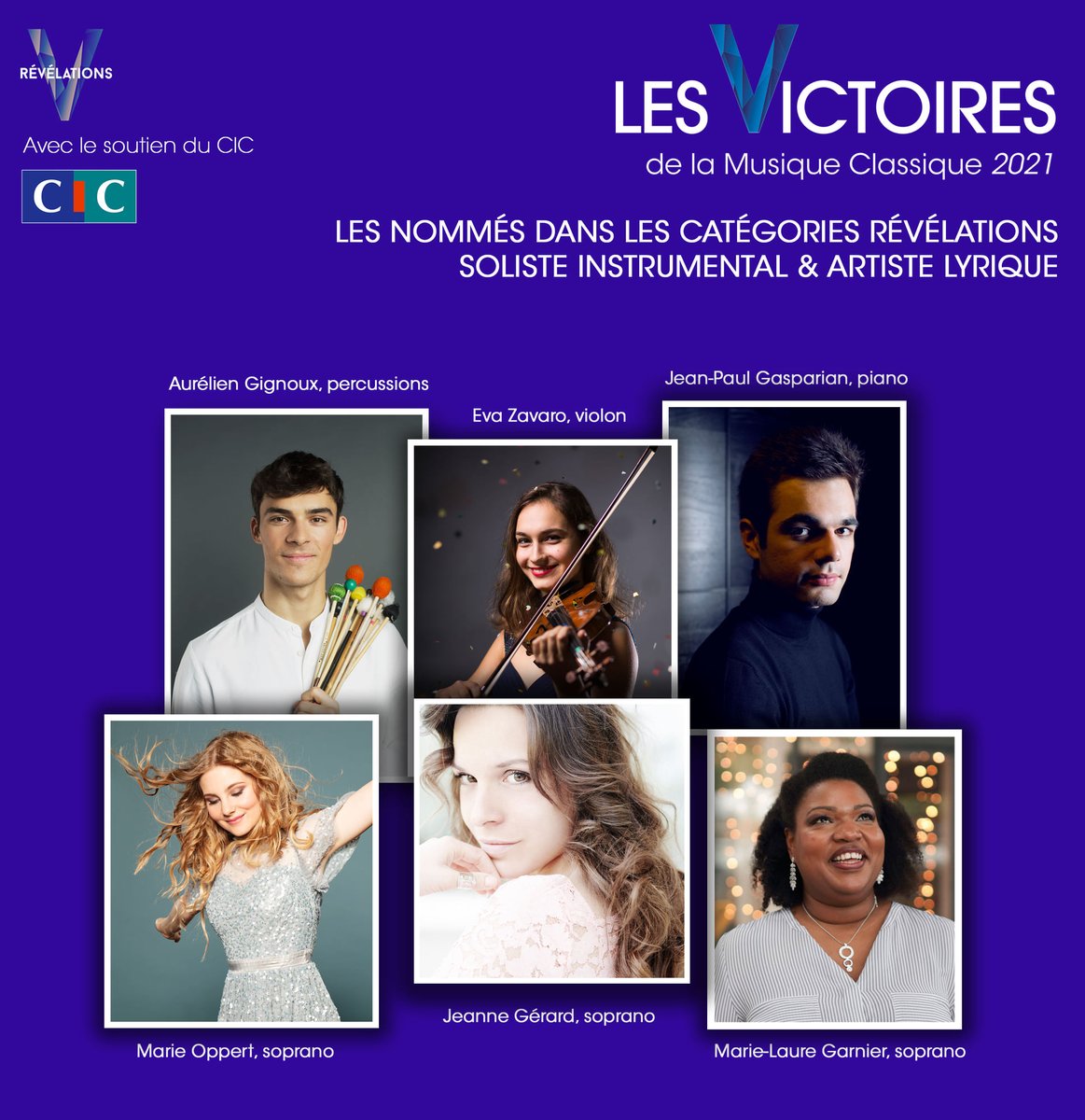 HeleneHPDV's tweet photo. #Victoires2021🎵
Révélations @VictClassique
Lyrique:
Marie-LaureGarnier
@Jeannegerardsop
@MarieOppert
Instrum:
Jean-Paul Gasparian
Aurélien Gignoux
Eva Zavaro
Le concert du 13 risque fort d'être sans public ▶️écoutez-le @francemusique le 25 à 20h📻
Prés @cl_rochefort
@Diapasonmag https://t.co/yAhi9bDEGR
