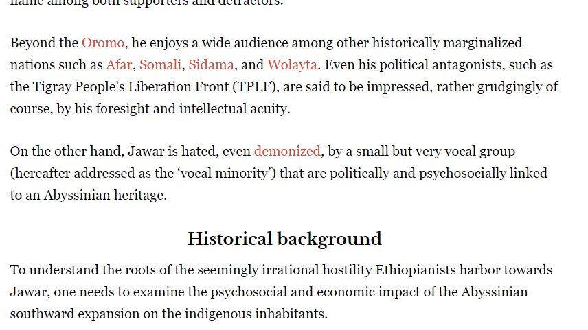 All of this underpins the argument that those who disagree with Jawar are somehow connected to a privileged minority that subscribe to one historical view. This, boys and girls, is bullshit. "If you don't agree, you must be one of them!"