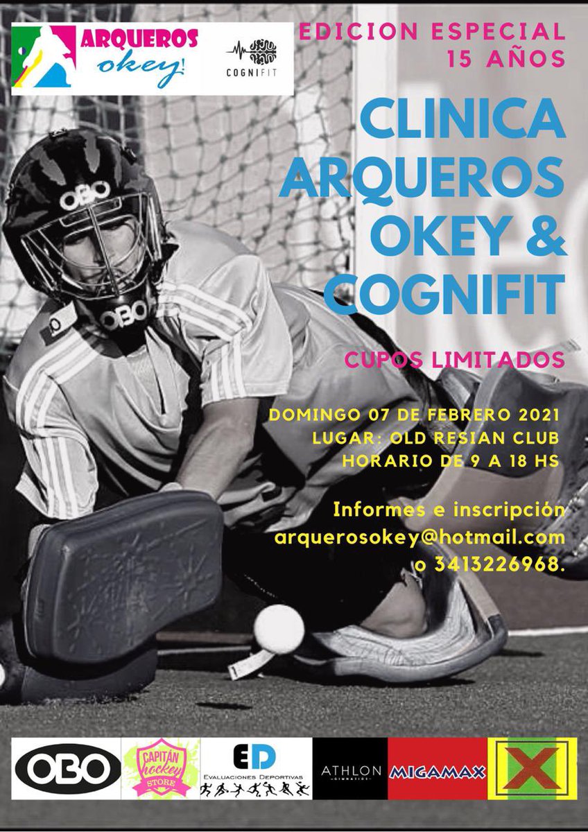 Lau Del Colle (@laudelcolle) on Twitter photo 🗣Arrancó el 2021, Cumplimos 15 años de Arqueros Okey y queremos 🎉festejarlo con vos!
🗓El domingo 07 de Febrero te esperamos en Old Resian Club para arrancar la pre temporada entrenando de una manera innovadora🧠
✅Info arquerosokey@hotmail.com 🗣Arrancó el 2021, Cumplimos 15 años de Arqueros Okey y queremos 🎉festejarlo con vos!
🗓El domingo 07 de Febrero te esperamos en Old Resian Club para arrancar la pre temporada entrenando de una manera innovadora🧠
✅Info arquerosokey@hotmail.com