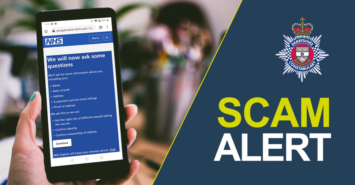 A fake NHS text is circulating, telling people they’re eligible for a COVID-19 vaccine. The text contains a link to a fake NHS website, where fraudsters are attempting to coerce people into divulging personal information. 

Find out how to protect yourself bit.ly/3bhyQRk