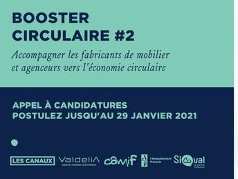 Fabricants de mobilier et agenceurs, réduisez votre empreinte environnementale en intégrant la 2ème promotion du Booster Circulaire, programme lancé par <a href="/Les_Canaux/">Les Canaux</a> en partenariat notamment avec le <a href="/_FCBA/">FCBA</a> et <a href="/AmeublementFR/">l'Ameublement français</a> Candidatez avant le 29/01 lehubdudesign.com/actualites/Boo…