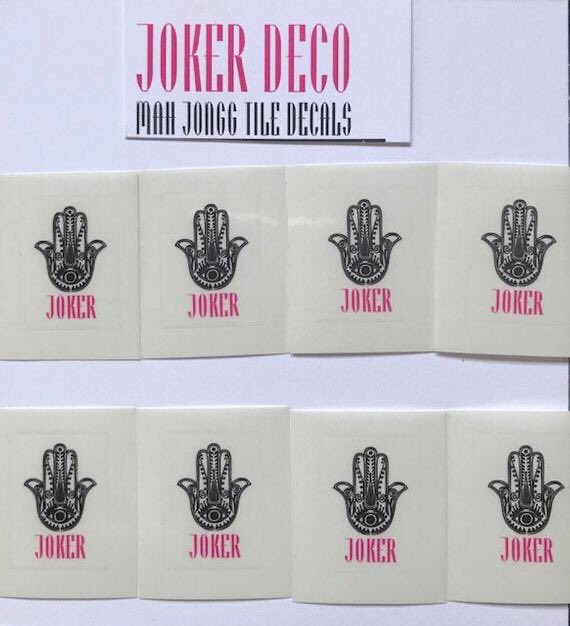 Because the big difference btwn American made tile sets and East Asian ones appear to be the presence of jokers, there seems to be a notable market for joker decals to stick onto the blank tiles that East Asian sets come with.