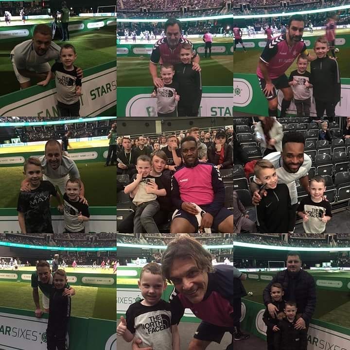 The boys at the <a href="/StarSixes/">Star Sixes</a>  with uncle <a href="/CharlieMiller76/">Charlie Miller</a> one day they will look back and realise the players they meet #memories 💙