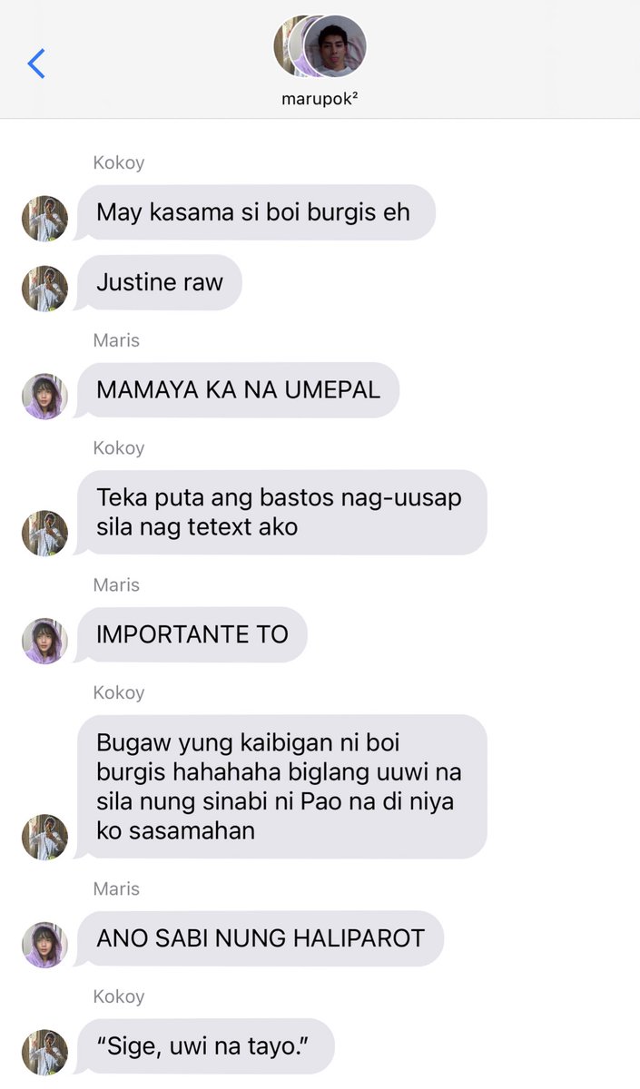 — twenty five.five.five — • meanwhile, in another gc: marupok convo •