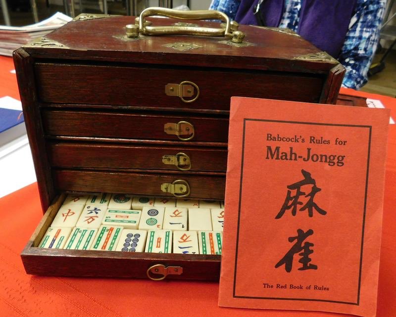 Apparently the first Mahjong sets sold in the U.S. were sold by Abercrombie & Fitch starting in 1920. "The company’s co-owner, Ezra Fitch, sent buyers to remote Chinese villages to buy up every mahjong game they could find to send back to Abercrombie & Fitch."