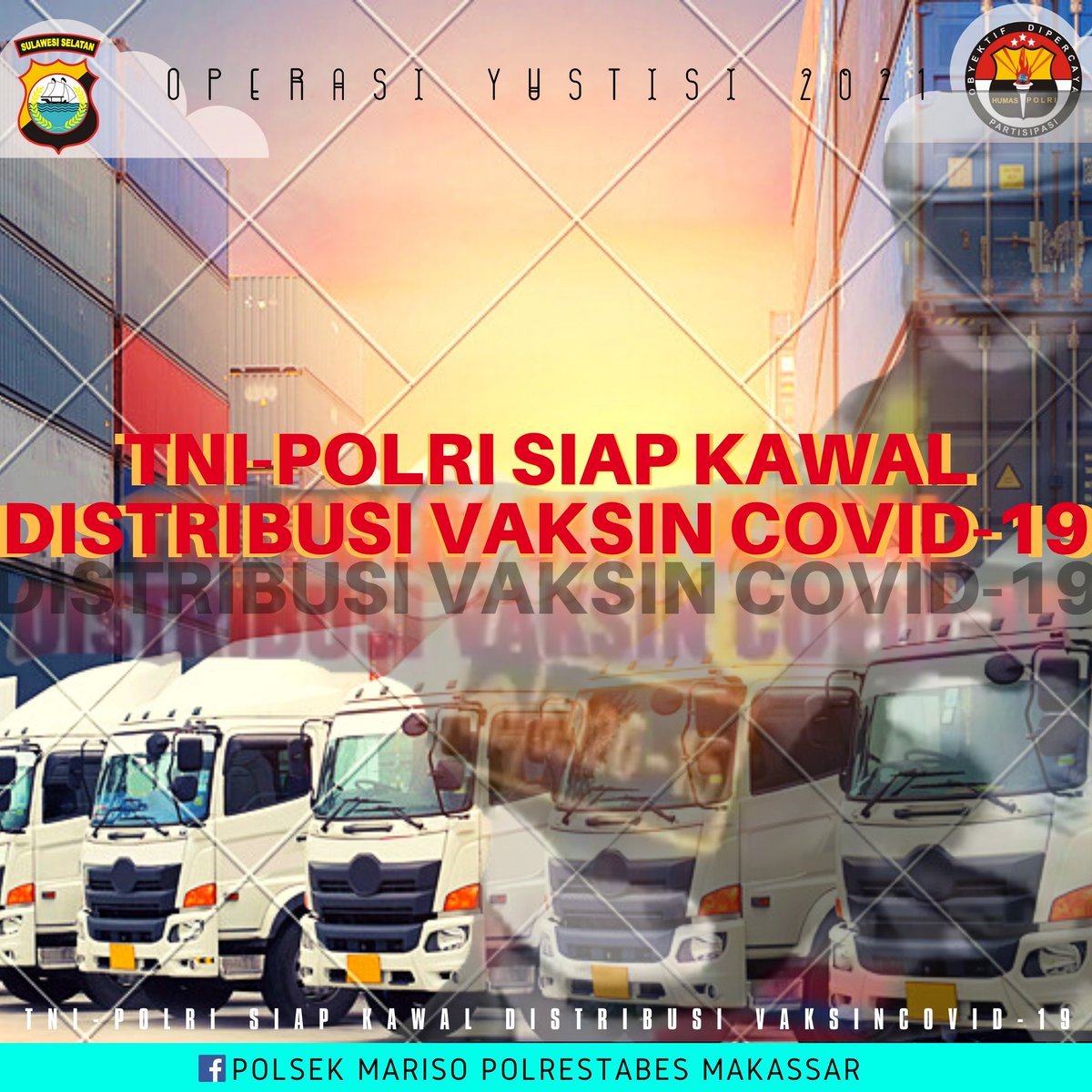Polsek_Mariso's tweet photo. TNI-POLRI SIAP KAWAL DISTRIBUSI VAKSIN COVID-19

#opsyustisipoldasulsel https://t.co/Z58hbQwJpo