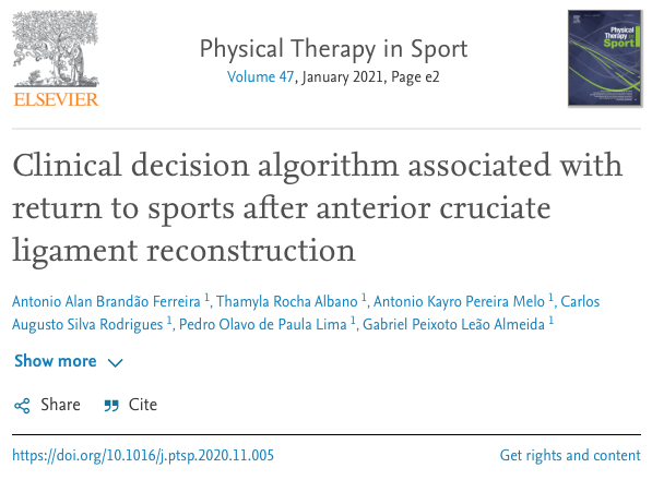 Physiotutors's tweet photo. Higher knee quadriceps strength was associated with faster RTS at any level post ACLR. Returning to pre-injury level sports was determined by psychological readiness, a better balance and a good agonist-antagonist ratio.

https://t.co/OoQppcrNW7 https://t.co/KRv368ZIEk