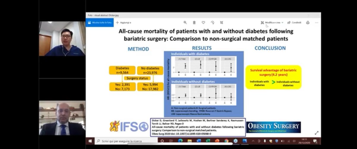 EASOobesity's tweet photo. We are pleased to share an open invitation to the @IFSOsecretariat Journal Club January 21st, 2021.
@EASOobesity #OMTF co-chair Dr. Dror Dicker and Dr. Aung Myint preview
Survival Advantage of #BariatricSurgery Patients with and Without #Diabetes https://t.co/6dNuXXiCMy https://t.co/eiymC0LCbz