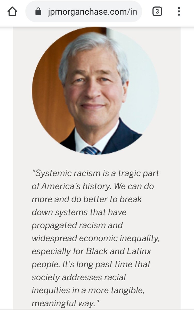 Nous retrouvons la même chose chez JP Morgan, du lavage inclusif.