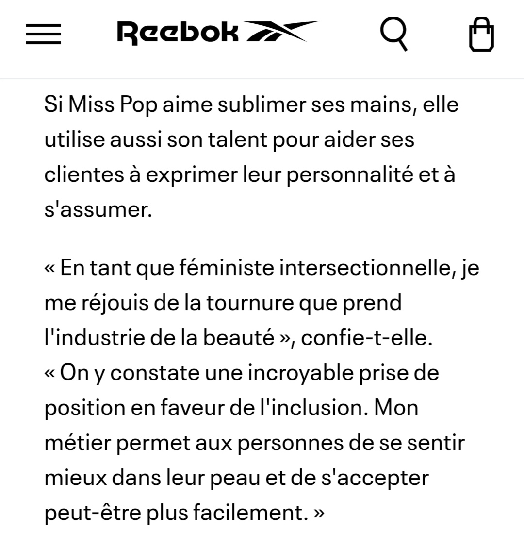Reebok aussi est dans la danse.