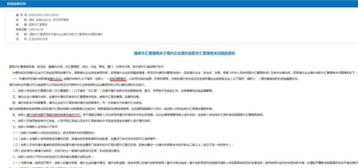 财经真相on Twitter 中国人民银行 国家外汇管理局决定将境内企业境外放款的宏观审慎调节系数由0 3上调至0 5 翻译一下意思是 以前国内企业想给境外的子公司或者参股公司汇外汇 境外放款余额不得超过其所有者权益的 财经真相on Twitter 中国人民银行 国家外汇管理局决定将境内企业境外放款的宏观审慎调节系数由0 3上调至0 5 翻译一下意思是 以前国内企业想给境外的子公司或者参股公司汇外汇 境外放款余额不得超过其所有者权益的
