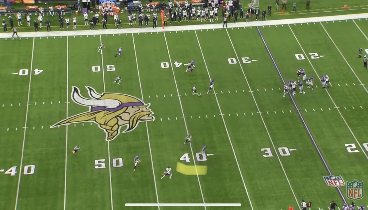 Last drive is Vildor progressing in zone piece I want him focused on. He has outside third in hurry up keep in front, drifts too much deep even tho he sees it again and let’s man OB...but...then