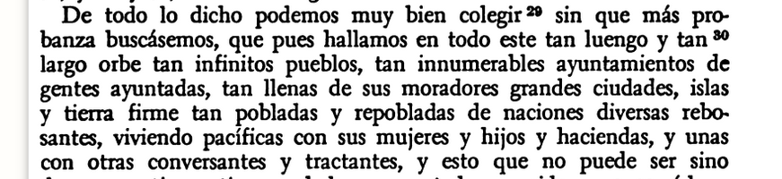 9 Spaniards estimated the 1492 population. All did it after the fact. But all but one thought there were at least 1M ppl in Hispaniola—an order of magnitude more than the geneticists. (Image: Las Casas, Apologética historia sumaria [1551-54], describing Hispaniola) 4/8