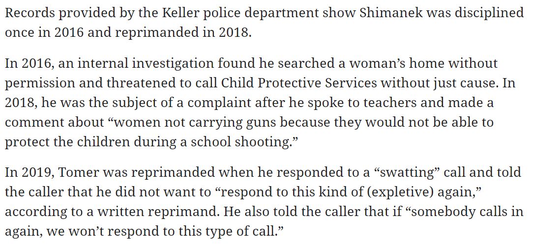 8. no surprise, this wasn't Officer Shimanek's first violation