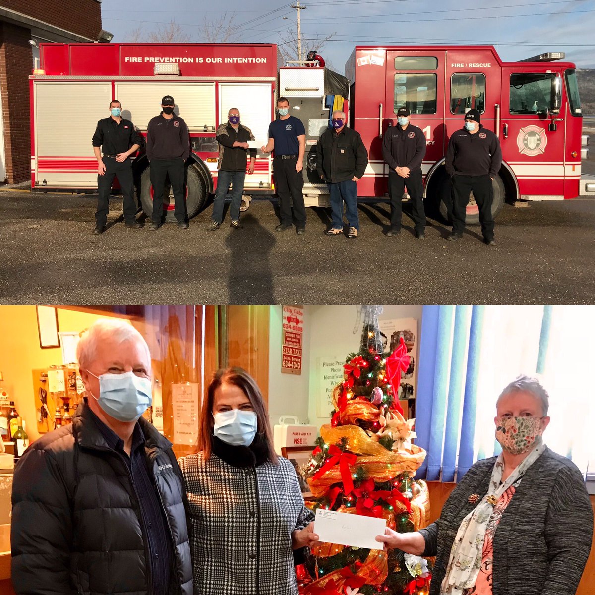 Making our annual donations to #cornerbrook Firefighters @IAFF_1222 Toy Drive and Ministerial Association Food Bank, thanks to those who supported our Ham &amp; Turkey bingos. 

The demands on these groups has been greater this year than ever.  Glad we could help!
#elksproud