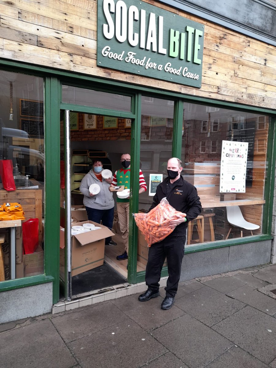 Santa <a href="/Grahamsinger11/">Grahamsinger</a> helpers today were Izabella from Chrysaor offices, Alan and Rachell from Bristows heliport and Eleanor and <a href="/Macleod2008/">Chris macleod</a> from CHC heliport. Between them they prepared, cooked and delivered 800 meals to Social Bite Aberdeen, humbled by their efforts.