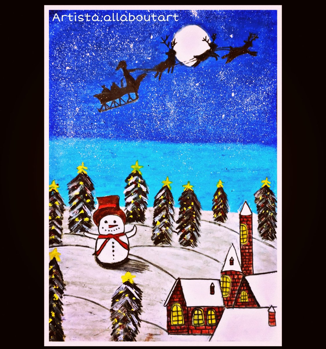 "Christmas waves a magic wand over this world, and behold, everything is softer and more beautiful." 
Happy christmas!
.
.
#christmaspainting #christmas #christmastree #christmasgifts #christmastime #christmaslights #santa #santaclaus #santaclausiscomingtotown #santaclausiscoming