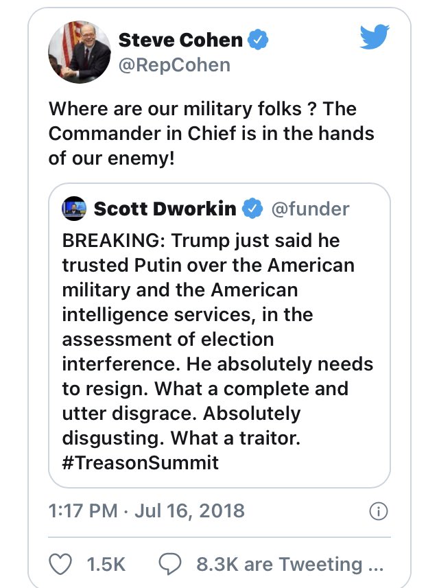 Another liberal calling for use of military for political purposes. July 2018.