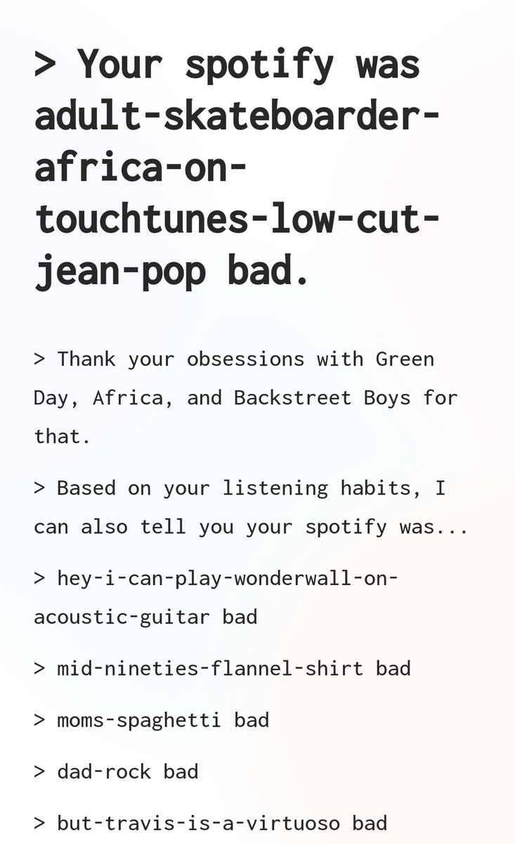 Actually_Robin_'s tweet photo. I feel offended at how accurate this is...
https://t.co/UeGTif2Qmk
#badspotify https://t.co/0LjsOS7Spm