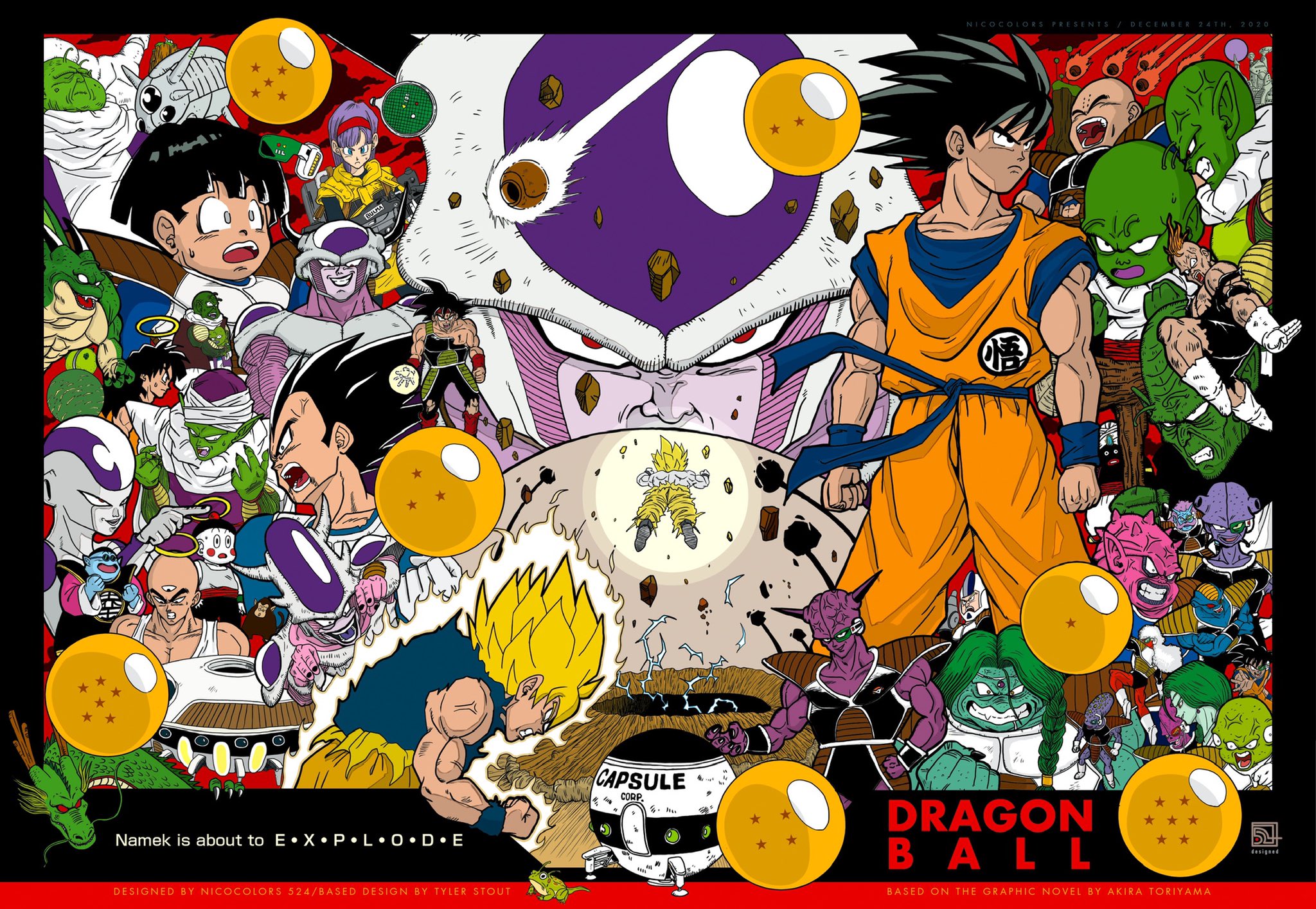 524 Nicocolors スカウター壁紙 毎日投稿中 Post Daily タイラースタウトデザインakiraのドラゴンボール版ポスター描いた めちゃくちゃ頑張ったんでいいねください Dragonball Akiratoriyama ドラゴンボール 鳥山明 タイラースタウト Akira