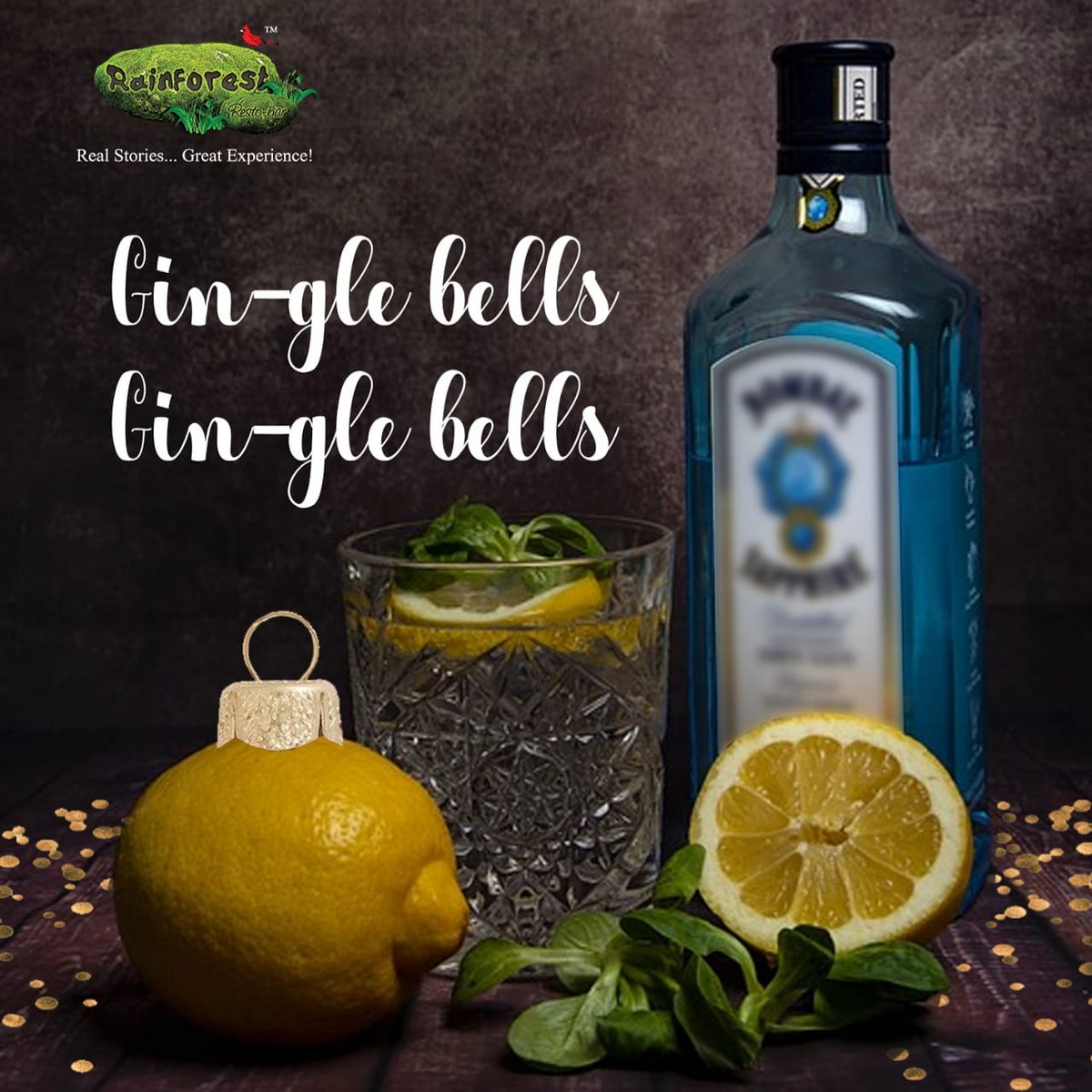 Gin-gle bells, Gin-gle bells, Gin-gle all the way... Aren't you going to Rainforest Restobar with your beautiful bae? Hey! What more fun puns can you think of related to alcohol? Comment below and let's have some fun! It's Christmas eve! See you tonight!