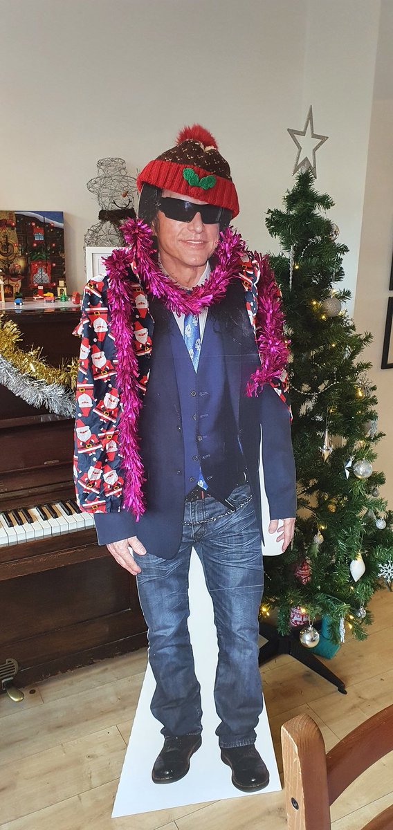 Oliek23's tweet photo. @TommyWiseau stuck inside for Christmas. Who better to spend isolation with? #merrychristmastommy https://t.co/61pbZhExXh