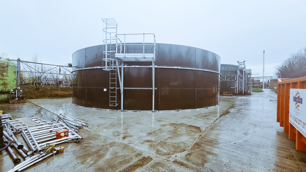 Chemical storage tank installation ongoing 👍