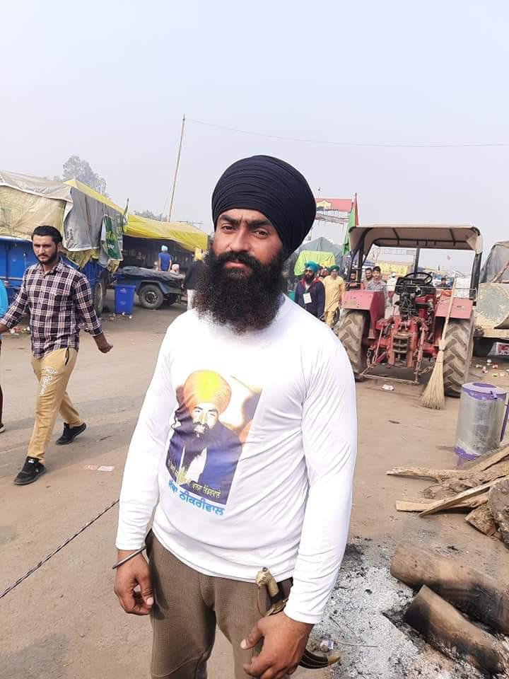 The terrorist Bhinderwala, Who had been k!lling Hindus across the world with his Khalistani network and today the terror network is killing more and more people, Guess why are these alleged farmers so fond of a terrorist? Or is this a protest for terrorist?3/4